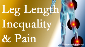 Poulin Chiropractic of Herndon and Ashburn checks for leg length inequality as it is related to back, hip and knee pain issues.