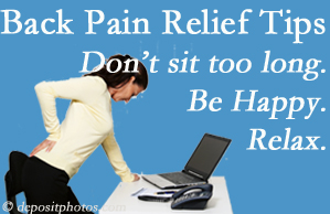 Poulin Chiropractic of Herndon and Ashburn reminds you to not sit too long to keep back pain at bay!