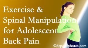 Poulin Chiropractic of Herndon and Ashburn uses Ashburn chiropractic and exercise to relieve back pain in adolescents. 