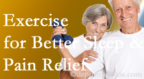 Poulin Chiropractic of Herndon and Ashburn incorporates the recommendation to exercise into its treatment plans for chronic back pain sufferers as it improves sleep and pain relief.