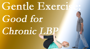 Poulin Chiropractic of Herndon and Ashburn shares new research-reported gentle exercise for chronic low back pain relief: yoga and walking and motor control exercise. The best? The one patients will do. 