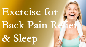 Poulin Chiropractic of Herndon and Ashburn shares recent research about the benefit of exercise for back pain relief and sleep. 