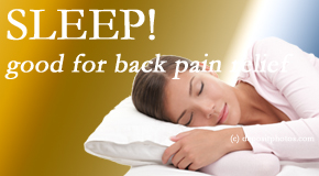 Poulin Chiropractic of Herndon and Ashburn presents research that says good sleep helps keep back pain at bay. 