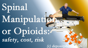 Poulin Chiropractic of Herndon and Ashburn shares new comparison studies of the safety, cost, and effectiveness in reducing the need for further care of chronic low back pain: opioid vs spinal manipulation treatments.