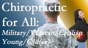 Poulin Chiropractic of Herndon and Ashburn delivers back pain relief to civilian and military/veteran sufferers and young and old sufferers alike!