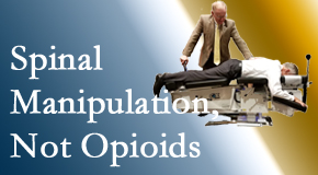 Chiropractic spinal manipulation at Poulin Chiropractic of Herndon and Ashburn is worthwhile over opioids for back pain control.
