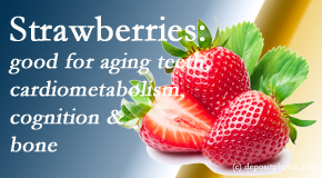 Poulin Chiropractic of Herndon and Ashburn presents recent studies about the benefits of strawberries for aging teeth, bone, cognition and cardiometabolism.