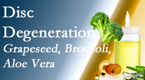 Poulin Chiropractic of Herndon and Ashburn presents interesting studies on how to address degenerated discs with grapeseed oil, aloe and broccoli sprout extract.