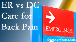 Poulin Chiropractic of Herndon and Ashburn welcomes Ashburn and Herndon back pain patients to the clinic instead of the emergency room for pain meds whenever possible.