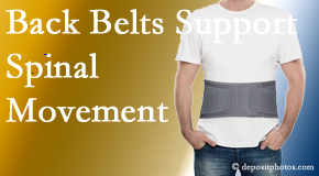 Poulin Chiropractic of Herndon and Ashburn offers backing for the benefit of back belts for back pain sufferers as they resume activities of daily living.