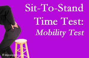 Ashburn and Herndon chiropractic patients are encouraged to check their mobility via the sit-to-stand test…and improve mobility by doing it!