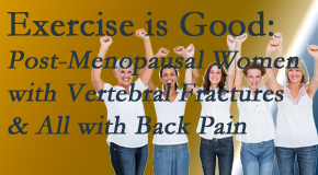 Poulin Chiropractic of Herndon and Ashburn encourages simple yet enjoyable exercises for post-menopausal women with vertebral fractures and back pain sufferers. 