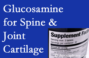 Ashburn chiropractic nutritional support encourages glucosamine for joint and spine cartilage health and potential regeneration. 