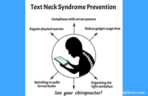 Poulin Chiropractic of Herndon and Ashburn shares a prevention plan for text neck syndrome: better posture, frequent breaks, manipulation.