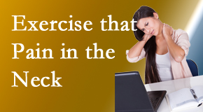 Poulin Chiropractic of Herndon and Ashburn manages job-related neck pain with spinal manipulation and some exercise mixed in.