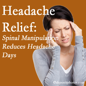 Ashburn and Herndon chiropractic care at Poulin Chiropractic of Herndon and Ashburn may reduce headache days each month.