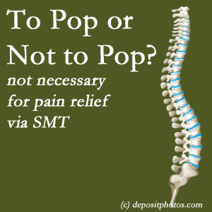 Ashburn chiropractic spinal manipulation treatment may be noisy...or not! SMT is effective either way.