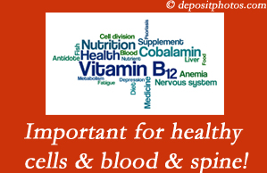 Ashburn and Herndon chiropractic care may include checking the level of vitamin B12 since it may influence back pain relief.
