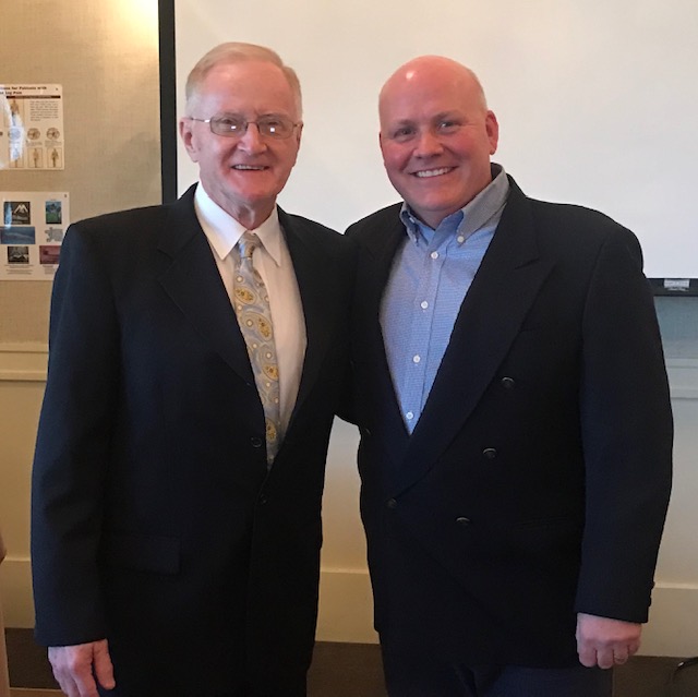 Doctor Cox, on the left, with Doctor Poulin on the right.